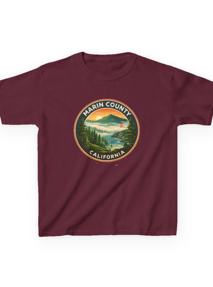 "Marin County, Above the Fog - no text" Kids Heavy Cotton Tee