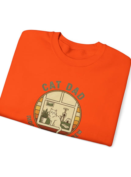 "Cat Dad Indoor Adventure Crew" Unisex Adult Sweatshirt