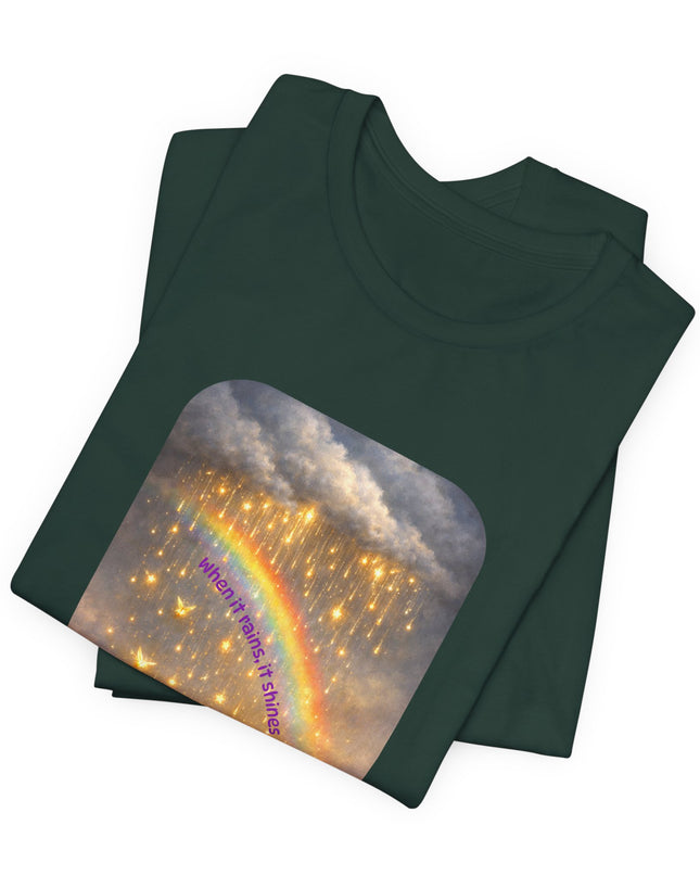 "When It Rains, It Shines" Unisex Jersey Short Sleeve Tee