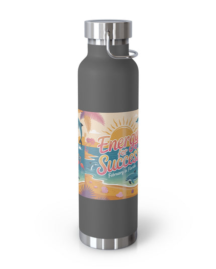 "February in Florida, Energy for Success" Copper Vacuum Insulated Bottle, 22oz