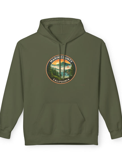 "Marin County, Above the Fog - no text" Unisex Midweight Softstyle Fleece Hoodie