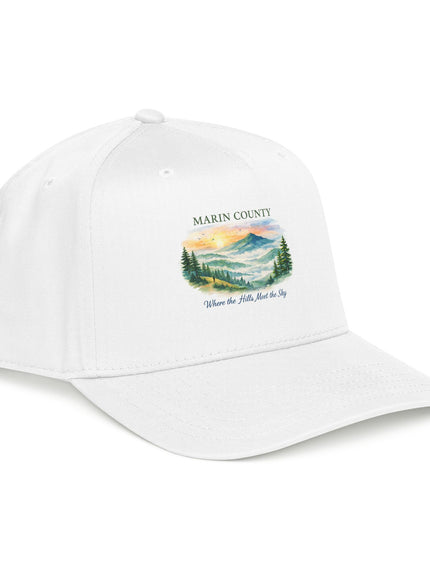 "Marin County, Where the Hills Meet the Sky" Mid Profile Baseball Cap