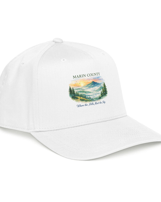 "Marin County, Where the Hills Meet the Sky" Mid Profile Baseball Cap
