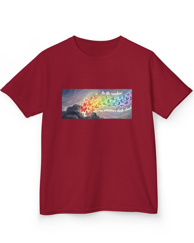 "Be the Rainbow in Someone's Dark Cloud" Kids Heavy Cotto Tee