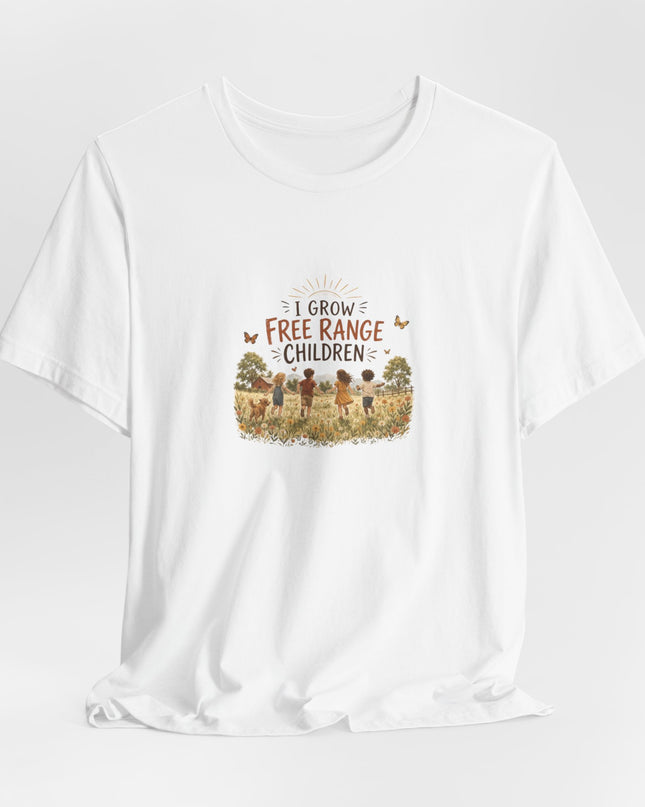 "I Grow Free Range Children" Unisex Jersey Cotton Tee