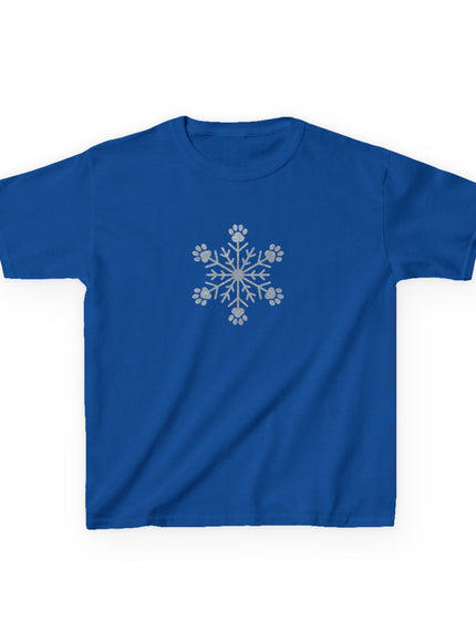 "Snowflake with Paws" Kids Heavy Cotton Tee