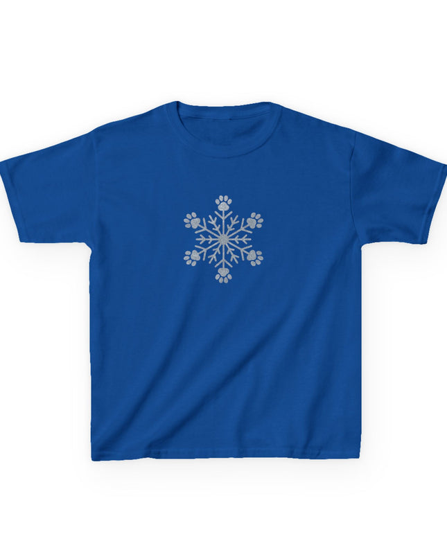 "Snowflake with Paws" Kids Heavy Cotton Tee