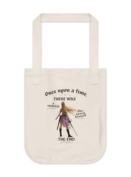 "She Saved Herself" Organic Canvas Tote Bag