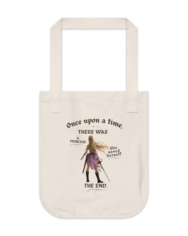 "She Saved Herself" Organic Canvas Tote Bag