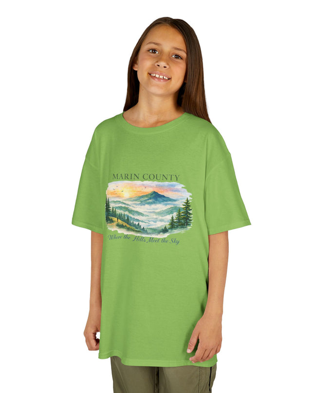 "Marin County, Where the Hills Meet the Sky" Kids Heavy Cotton Tee