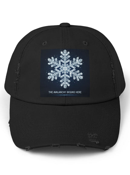 "The Avalanche Starts Here" Unisex Distressed Cap