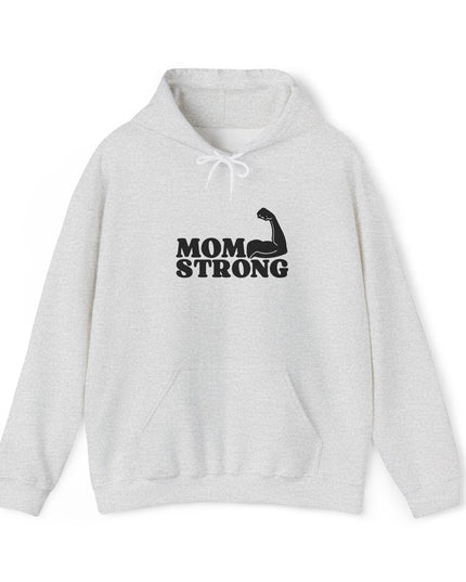 "Mom Strong (Black embroidery)" Unisex Heavy Blend Hooded Sweatshirt