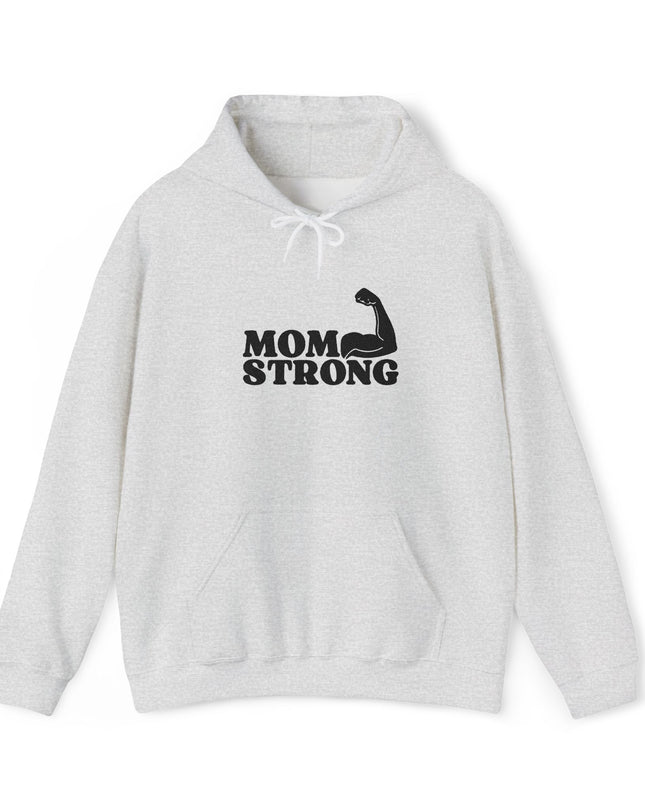 "Mom Strong (Black embroidery)" Unisex Heavy Blend Hooded Sweatshirt