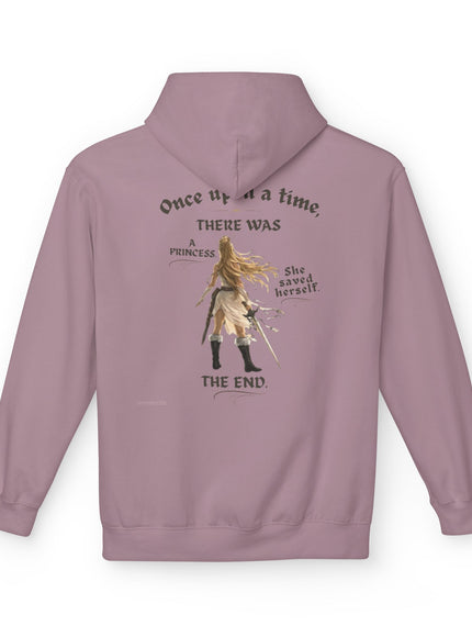 "She Saved Herself V1" (Ink both sides) Unisex Midweight Softstyle Fleece Hoodie