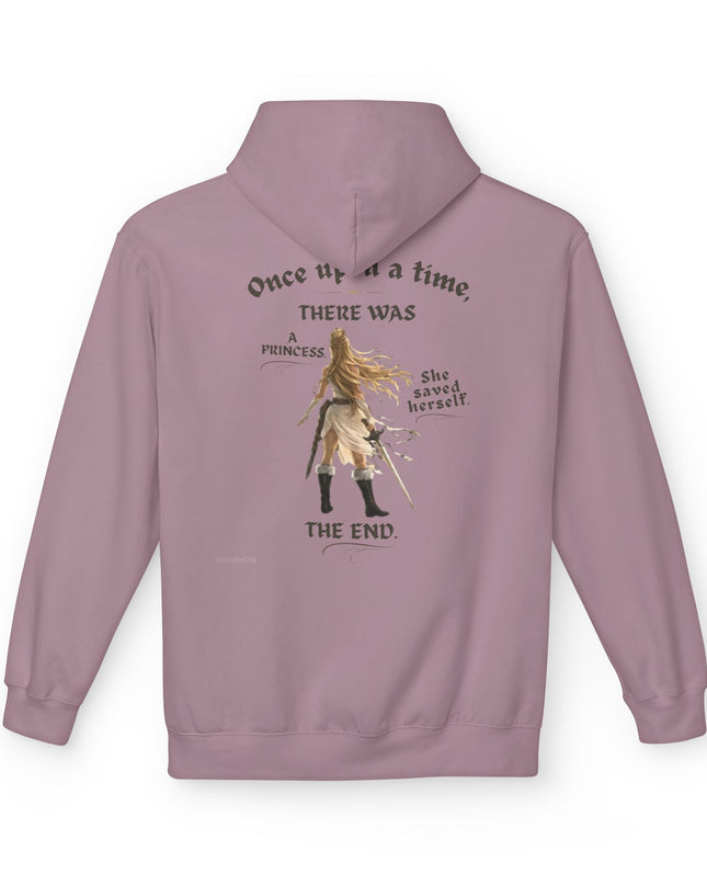 "She Saved Herself" (Ink both sides) Unisex Midweight Softstyle Fleece Hoodie
