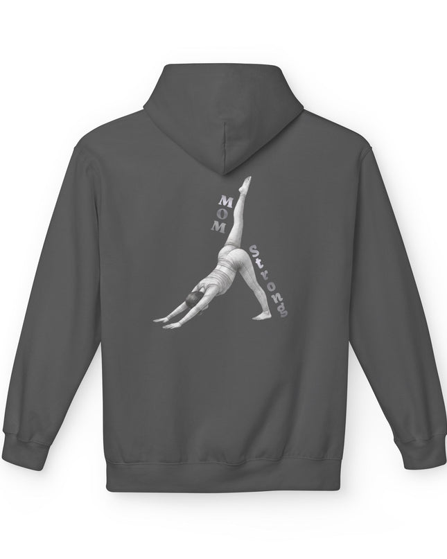 "Mom Strong Pilates" (Lighter ink on both sides) Unisex Midweight Softstyle Fleece Hoodie