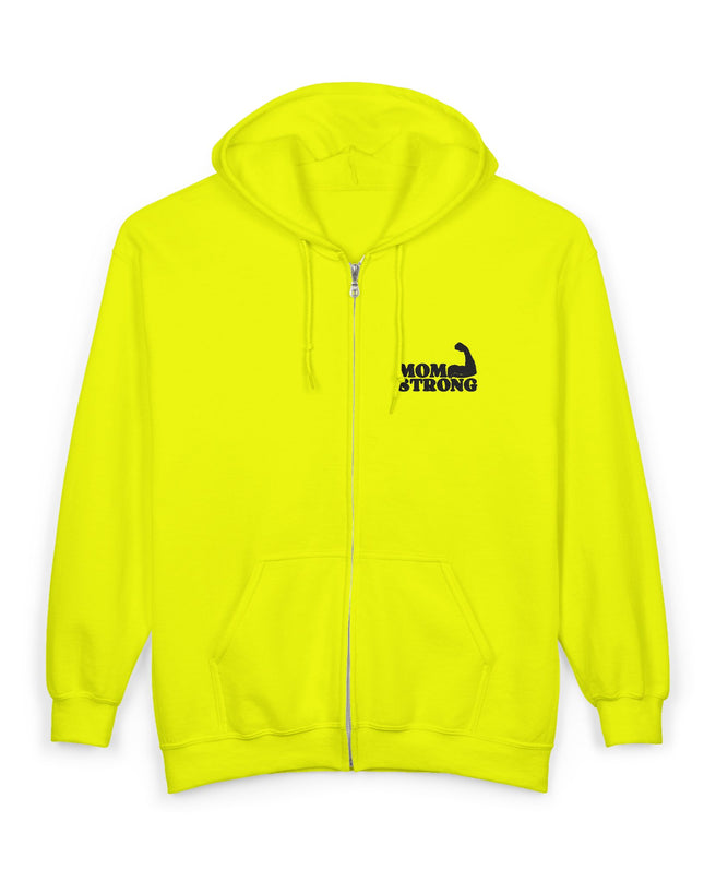"Mom Strong (Black embroidery) " Unisex Heavy Blend Full Zip Hooded Sweatshirt
