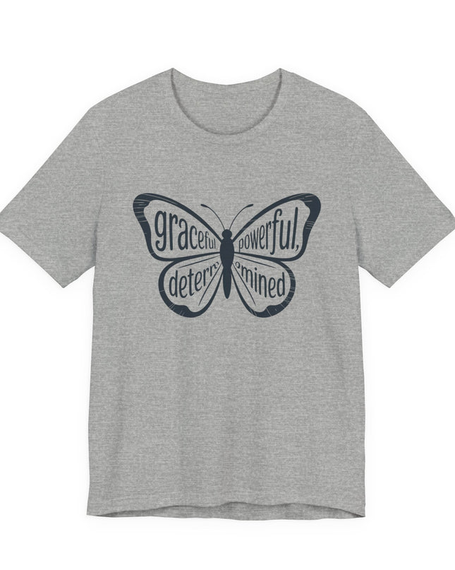 "Butterfly with Words" Unisex Jersey Short Sleeve Tee