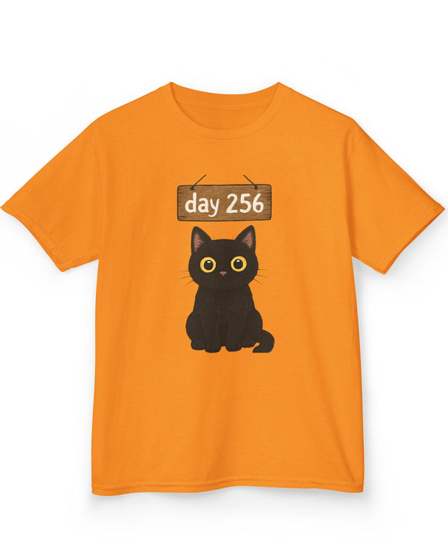 Day 256, no blinking black cat Kids Heavy Cotton Tee by Gildan 5000B
