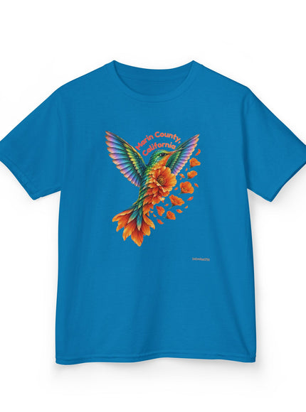 "Hummingbird and Poppies" Kids Heavy Cotton Tee