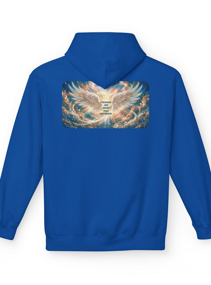 "Stronger and Wiser than Yesterday" Unisex Midweight Softstyle Fleece Hoodie