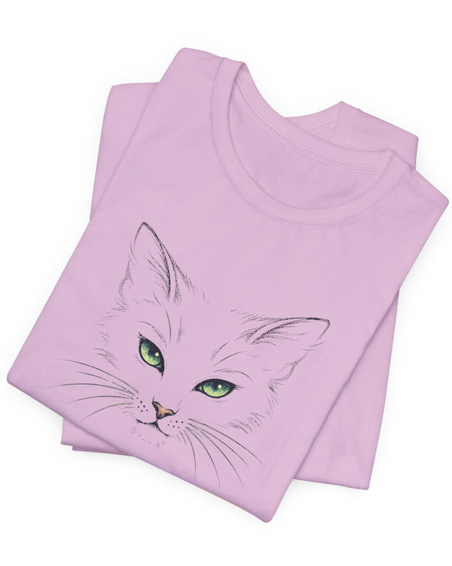 "Cat Face Sketch" Unisex Jersey Short Sleeve Tee