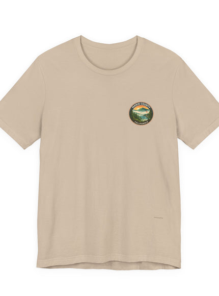 "Marin County - Above the Fog - No Text" (2-sided) Unisex Jersey Short Sleeve Tee