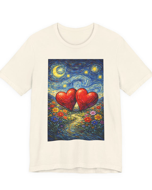 "Valentine's Day - Vincent Van Gogh Style" Unisex Jersey Short Sleeve Tee