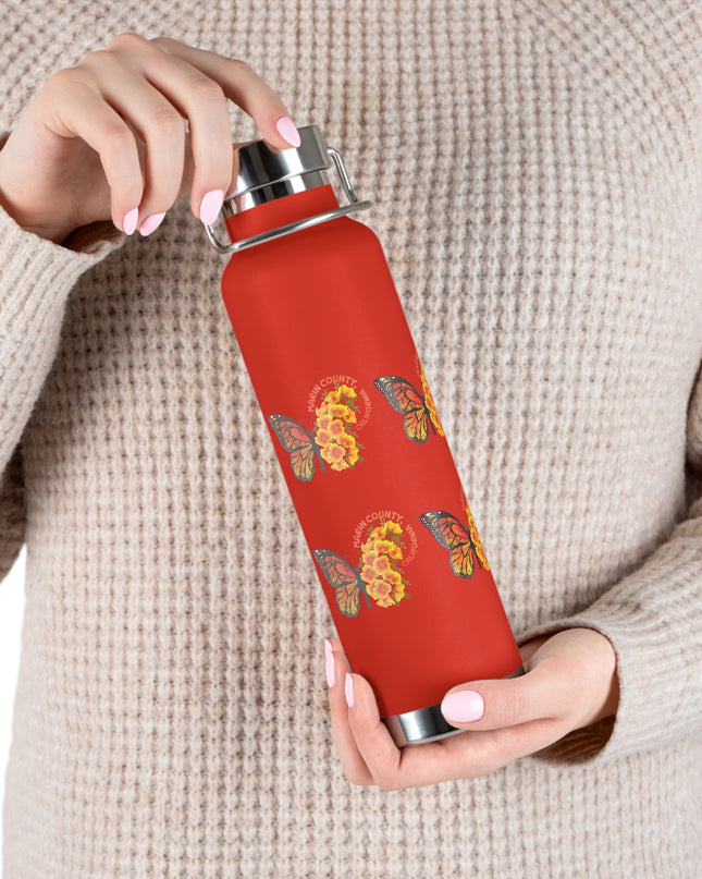 "Butterflies and Poppies Marin County, California" Copper Vacuum Insulated Bottle, 22oz