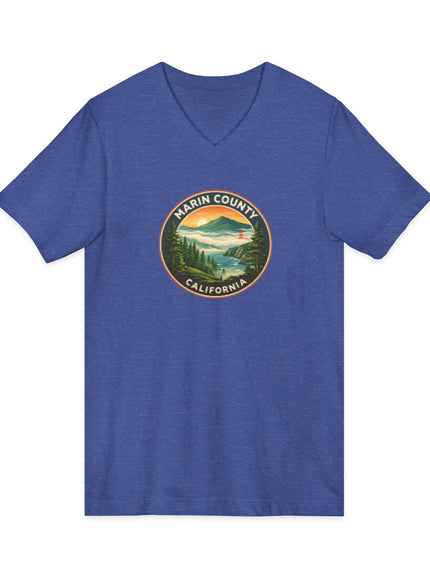 "Above the fog" Unisex Jersey Short Sleeve V-Neck Tee