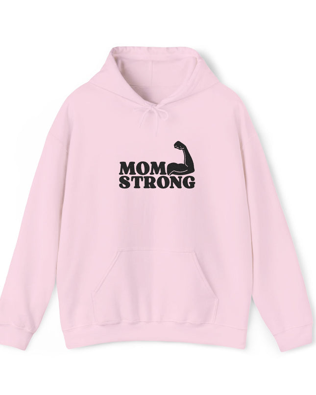 "Mom Strong (Black embroidery)" Unisex Heavy Blend Hooded Sweatshirt