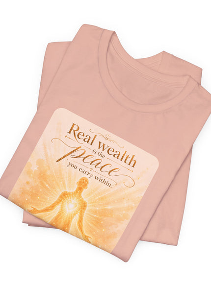 "Real Wealth" Unisex Jersey Short Sleeve Tee