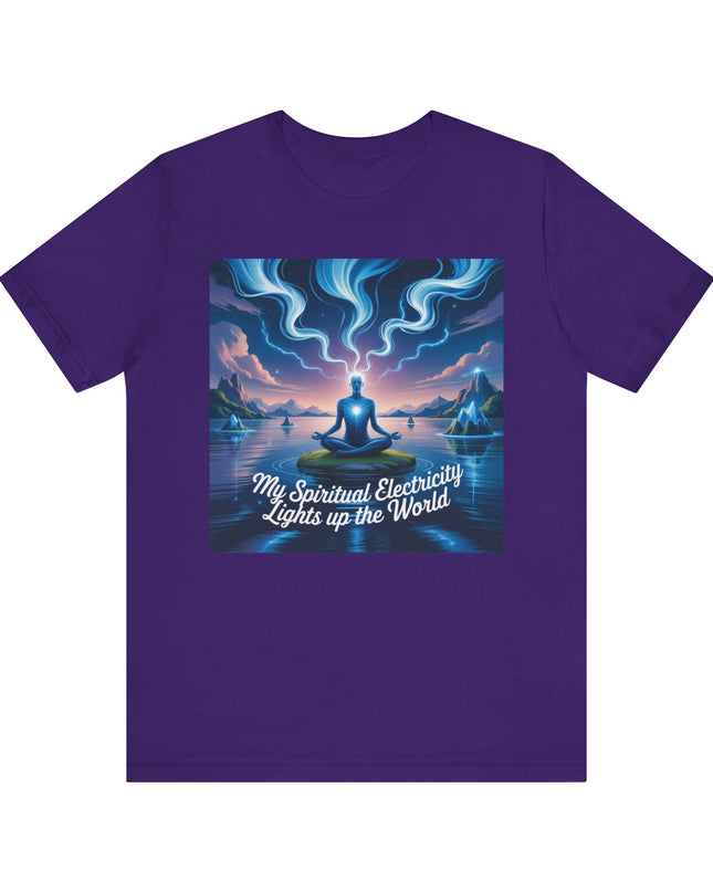 "My spiritual electricity lights up the world" Unisex Jersey Short Sleeve Tee