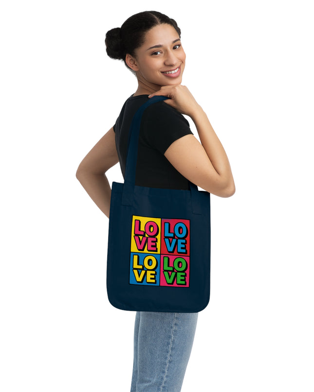 "Love – Andy Warhol Style" Organic Canvas Tote Bag