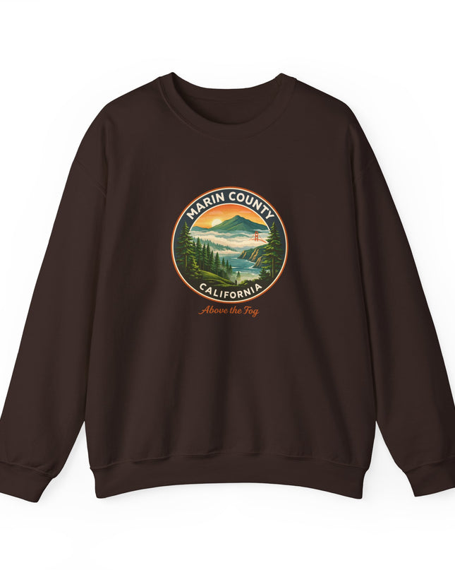 "Marin County, Above the Fog" Unisex Heavy Blend Crewneck Sweatshirt