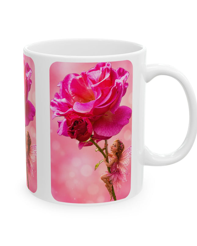 "Fairy Rose" Ceramic Mug, (11oz, 15oz)