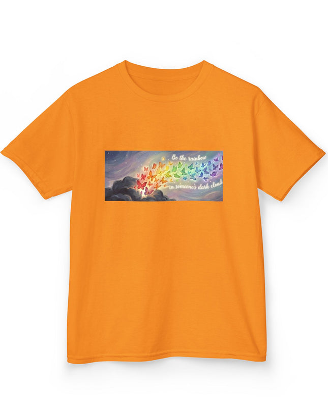 "Be the Rainbow in Someone's Dark Cloud" Kids Heavy Cotto Tee