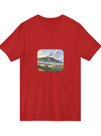 "Mount Tamalpais, the Sleeping Lady" Mount Tamalpais, the Sleeping LadyUnisex Jersey Short Sleeve V-Neck Tee