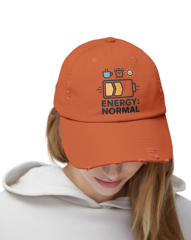 "Energy normal" Unisex Distressed Cap