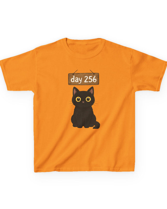 Day 256, no blinking black cat Kids Heavy Cotton Tee by Gildan 5000B