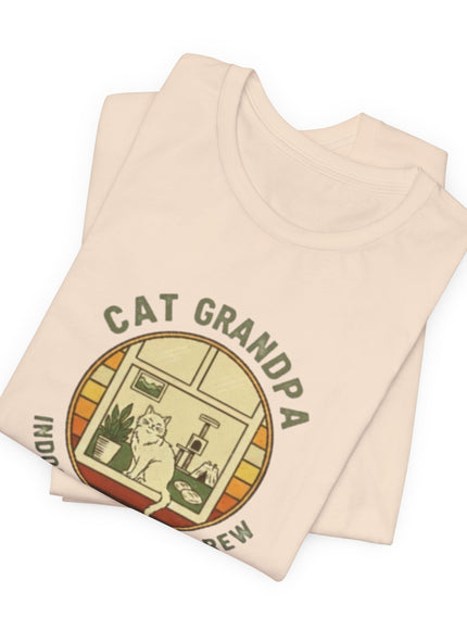 "Cat Grandpa Indoor Adventure Crew" Unisex Jersey Short Sleeve Tee