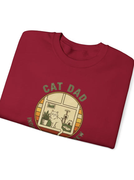 "Cat Dad Indoor Adventure Crew" Unisex Adult Sweatshirt