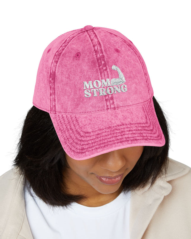 "Mom Strong" Vintage Cap (Embroidery)