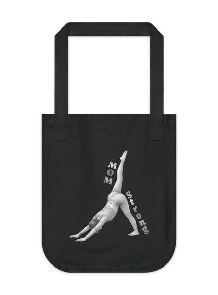 "Mom Strong Pilates" Organic Canvas Tote Bag