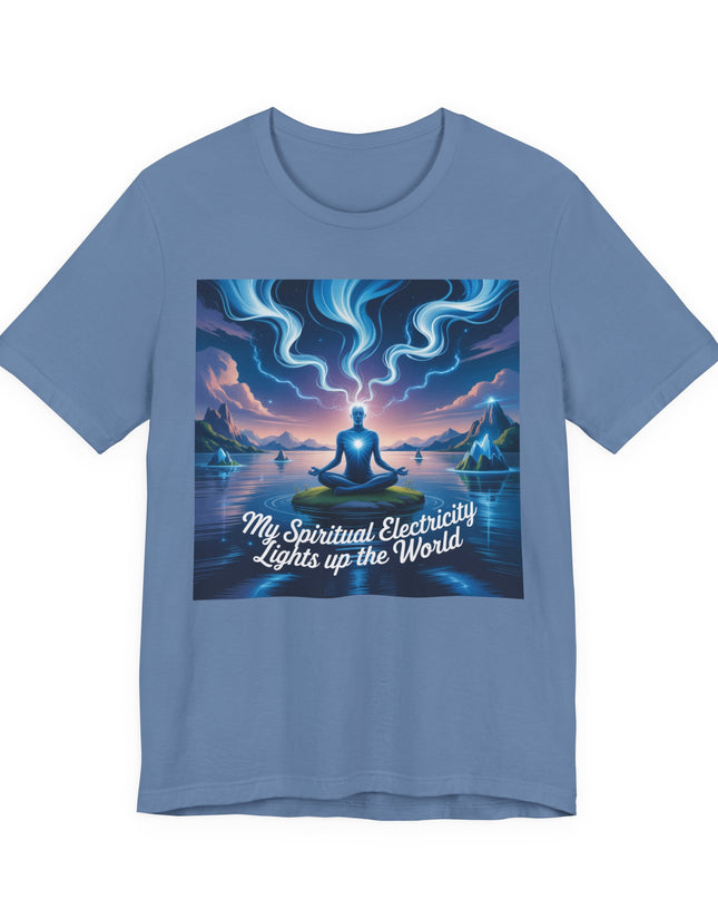 "My spiritual electricity lights up the world" Unisex Jersey Short Sleeve Tee