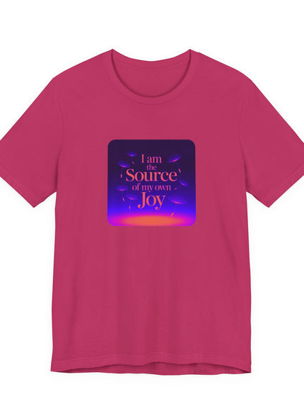"I Am the Source of my Own Joy, (Energy for Success)" Women's and Men's Jersey Short Sleeve Tee
