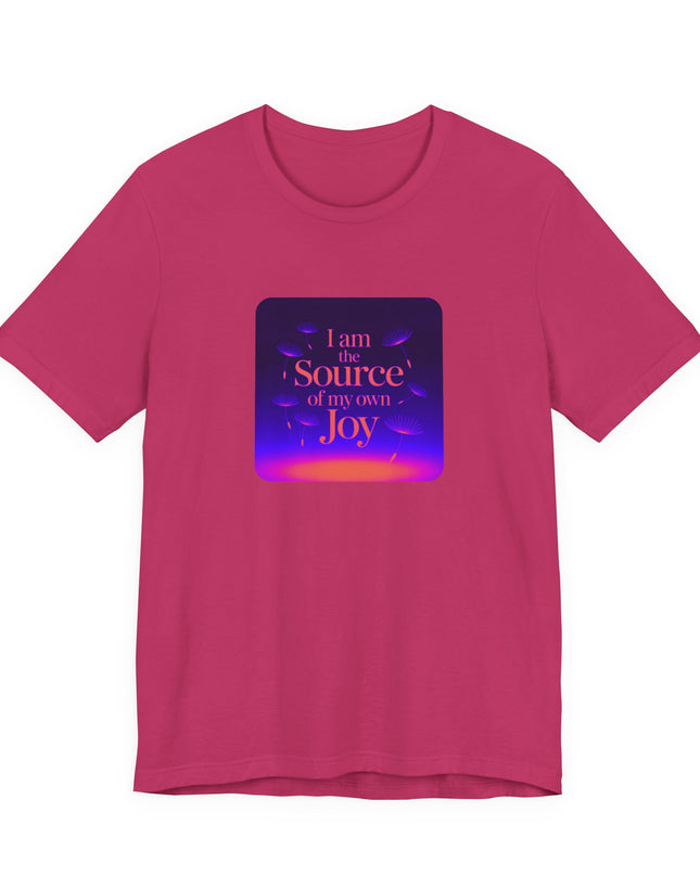 "I Am the Source of my Own Joy, (Energy for Success)" Women's and Men's Jersey Short Sleeve Tee