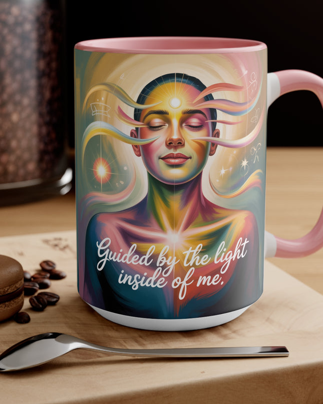 "Guided by the Light Inside Me" Accent Mug