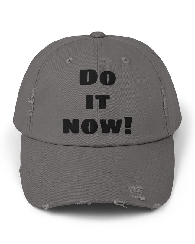 "Do it now!" Unisex Distressed Cap