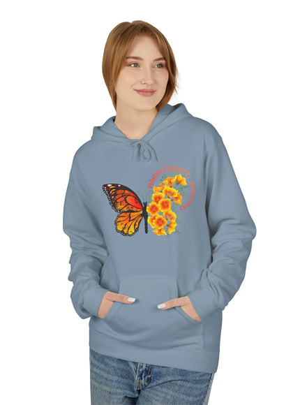 "Butterflies and Poppies Marin County, California" Unisex Midweight Softstyle Fleece Hoodie